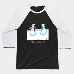 Funny Spectickles Christmas Snowman Cartoon Baseball T-Shirt